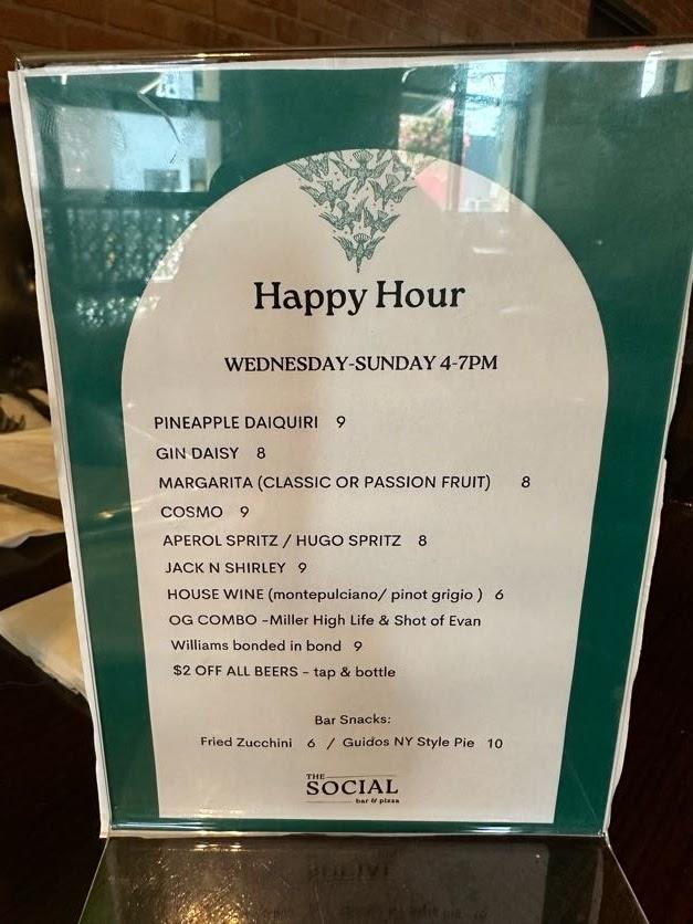 THE SOCIAL bar & pizza Menu image 2